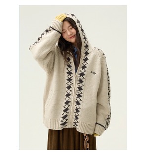 197 MY039 毛衣开衫 A079 P72 重磅外套慵懒感帽衫