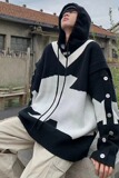 【网15】假两件连帽针织衫A079-A629-P62，男装针织衫/毛衣，电商A079