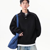 【190】卫衣男春秋款男士百搭宽松纯色长袖T恤A079-W53-P39，男装T恤，电商A079