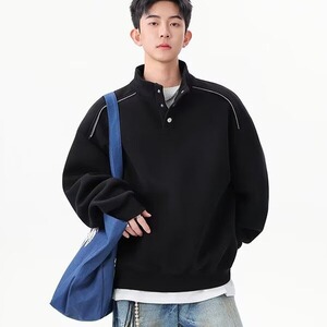 【190】卫衣男春秋款男士百搭宽松纯色长袖T恤A079-W53-P39,男装T恤,电商A079