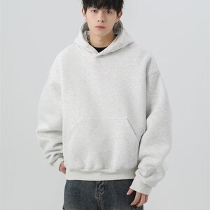 【52】连帽加绒卫衣男女时尚纯色套头外套A079-Y160-P39图片