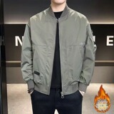 【001】加绒加厚男装外套棒球领飞行员夹克外套A079-G1603-P64，男装夹克，电商A079