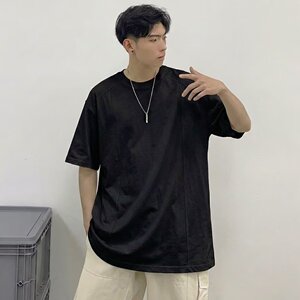 [003]男装纯色宽松情侣男女半袖T恤短袖上衣A079-D907-P24图片
