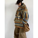 【21】民族风拼色卫衣男女宽松连帽休闲潮上衣外套A079-W825-P61，男装民族服装，电商A079