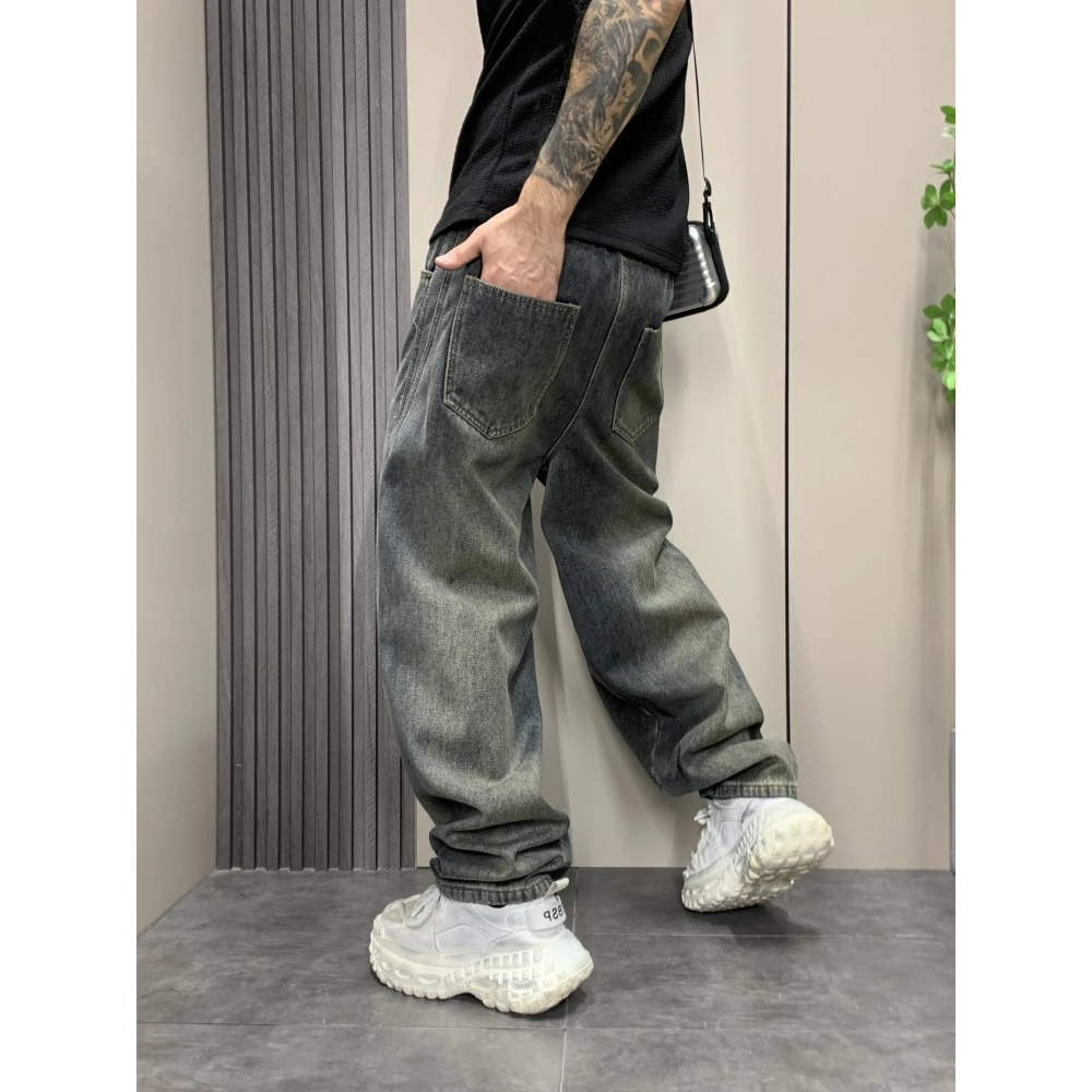 【212】5水洗破洞牛仔裤男宽松直筒休闲长裤潮流A079-N645-P55,男装牛仔裤,电商A079
