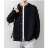【079】5针织假两件开衫毛衣秋冬季复古纯色外套A079-M9209-P69，男装针织衫/毛衣，电商A079