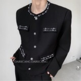 【23】粗花呢编织小香风外套男2025新款A079-J440-P67，女装短外套，电商A079