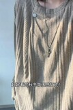 【8】25灰色老钱风针织卫衣男款内搭打底衫A079-T25-P39，男装T恤，电商A079