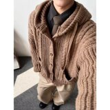 【网41】2026秋冬日系2025复古纯色针织开衫外套A079-M5801-P75，女装短外套，电商A079