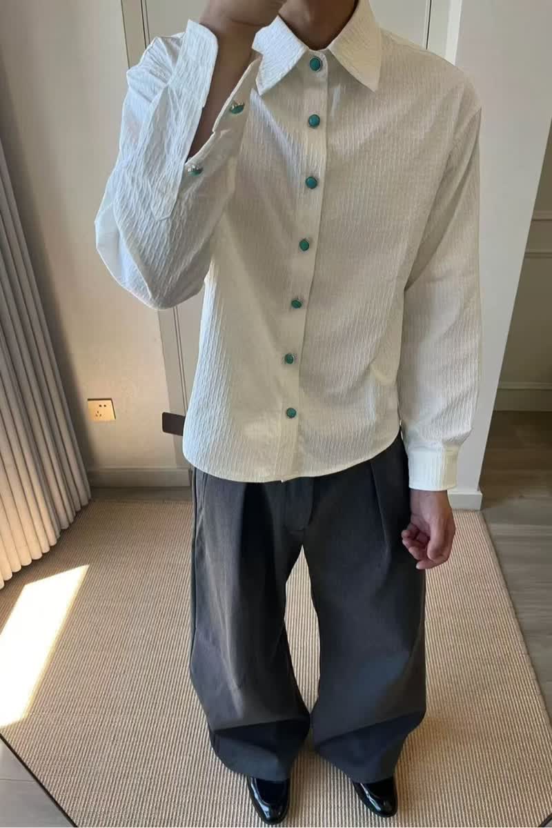 【218】长袖男衬衫休闲百搭男衬衫男士A079-CS51-P51,男装衬衫,电商A079