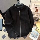 【网40】简约纯色重磅飞行员夹克男秋冬A079-JK32-P71，男装夹克，电商A079