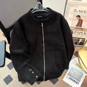 【网40】简约纯色重磅飞行员夹克男秋冬A079-JK32-P71,男装夹克,电商A079