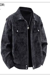 【网23】秋冬皮衣外套翻领男士上衣A079-J457-P75图片