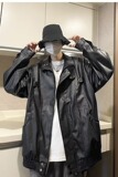 【网15】宽松百搭休闲加绒皮工装夹克外套男冬A079-J503加绒-p78，男装夹克，电商A079