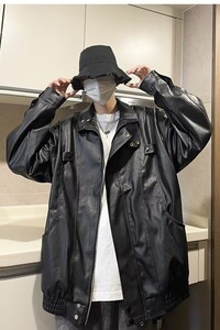 【网15】宽松百搭休闲加绒皮工装夹克外套男冬A079-J503加绒-p78图片