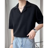 [012]短袖POLO衫男宽松半袖上衣V型翻领t恤男A079-T538-P27，男装T恤，电商A079