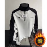 【网12】拼色长袖Polo衫男刺绣字母A079-W6760-P40-46，男装Polo衫，电商A079