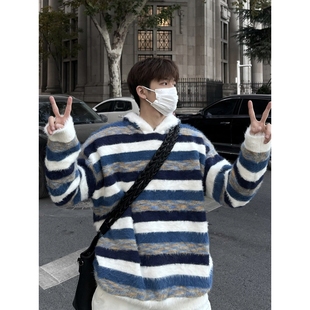 MY366 撞色条纹拼接连帽毛衣A079 P57 网5