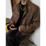 【网28】机车服夹克短款立领棒球服A079-762-69，男装夹克，电商A079