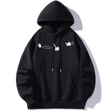 【网91】加绒加厚连帽卫衣小猫咪印花卫衣秋冬A079-LR1381-P43，男装卫衣，电商A079