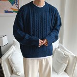 【0795】圆领长袖毛衣文艺百搭流行A079-V20-P48，男装针织衫/毛衣，电商A079