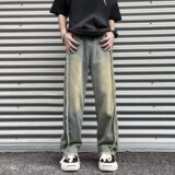 【7】25牛仔裤男冬季直筒oversize阔腿裤A079-C611-P30，男装牛仔裤，电商A079
