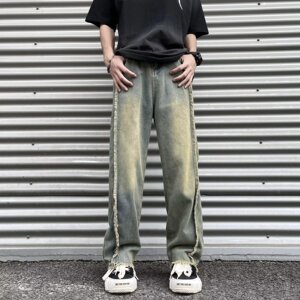 【7】25牛仔裤男冬季直筒oversize阔腿裤A079-C611-P30图片