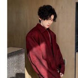【网23】纯色翻领夹克男女款2025春秋季新款A079-J442-P55，男装夹克，电商A079