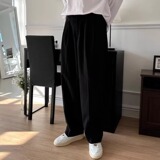 【网45】西装裤男士宽松直筒冬季黑色加绒小西裤A079-C58加绒-p49，男装西服套装，电商A079