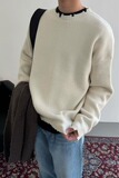 【106】灰色破坏风毛衣男秋冬针织打底衫A079-MY5011-P63，男装T恤，电商A079