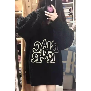 【59】刺绣圆领针织衫女秋冬新款潮宽松百搭A079-MY03-P49图片