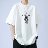 【003]印花半袖t恤上衣情侣装夏季百搭bf风短袖男A079-T140PP15，男装T恤，电商A079