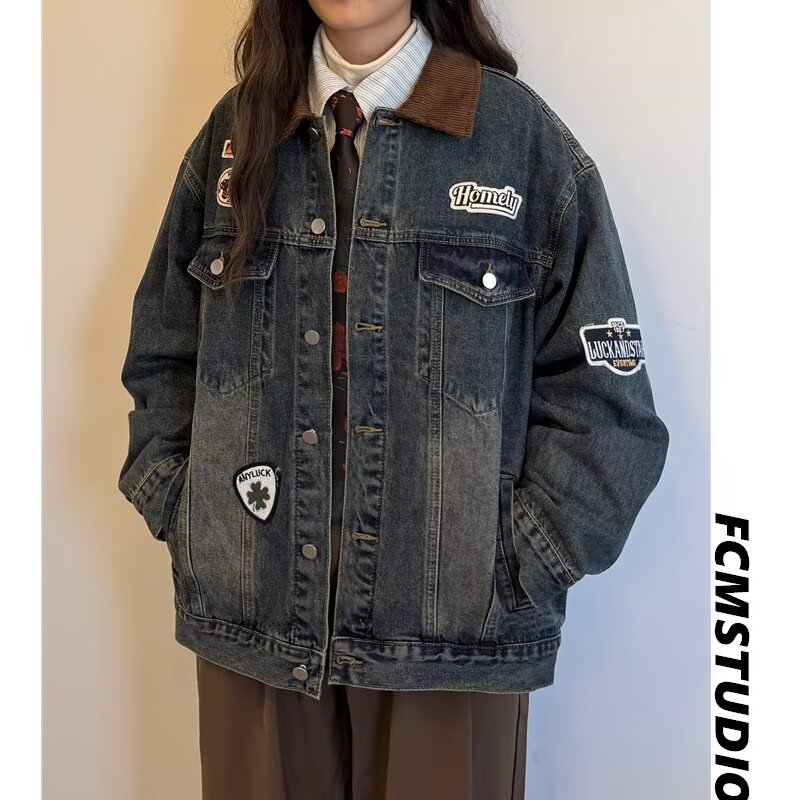 【网54】秋季牛仔外套男女潮牌A079-2605-P69，男装工装外套，电商A079