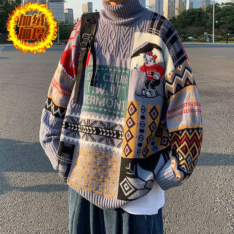 【15】25宽松上衣服情侣装加绒针织衫A079-A146加绒-p63,男装针织衫/毛衣,电商A079