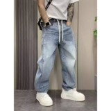 【279】水洗牛仔裤2025春季潮流宽松直筒休闲长裤A079-K8810-P49，男装牛仔裤，电商A079
