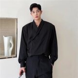 【59】轻奢衬衫男长袖痞帅绸缎衬衣薄A079-C41-P36，男装衬衫，电商A079