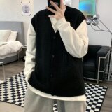 【21】25针织开衫背心马甲男ins超火毛衣外套A079-0121-P39，男装背心/马甲，电商A079