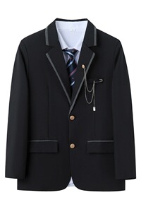 [007]制服西装男学院风徽章高校毕业照班服jk西服A079-JK40-P57图片