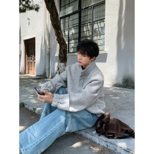 【276】立领半拉链卫衣男2025新款运动套头上衣A079-T23-P47图片