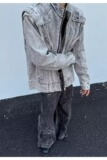 【240】短款牛仔夹克男女新款做旧立领做旧上衣A079-JK321-P69，男装夹克，电商A079