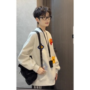 【001】卫衣男士新款宽松圆领休闲运动上衣A079- W046加绒-PP38图片