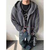 【网41】2026秋冬日系复古纯色针织开衫外套A079-M5801-P75，女装短外套，电商A079