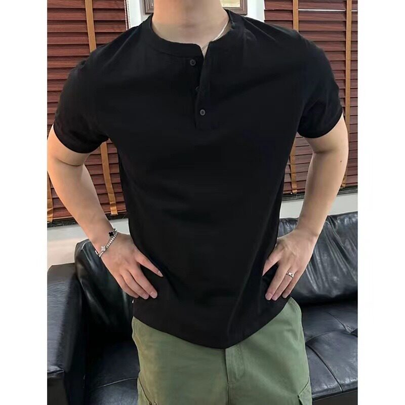 亨利领T恤sorona夏季短袖纯色户外运动休闲男上衣A079-T7708-P38,男装T恤,电商A079