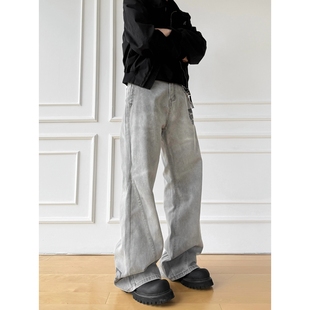 N49 A079 25水洗印花设计宽松牛仔裤 P51 182