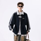 【网4】拼接运动卫衣男春秋季新款潮牌休闲外套A079-5017-P47，女装短外套，电商A079