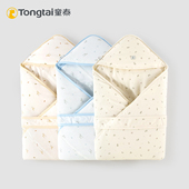 童泰初生婴儿包被纯棉秋冬季 加棉200克加厚宝宝被子襁褓产房用品