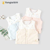 童泰秋冬季 婴儿对开卡通60克夹棉马甲儿童保暖背心宝宝对开棉坎肩