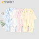 童泰婴儿连体衣圆领透气春夏季 闭档哈衣休闲居家空调服 莫代尔薄款