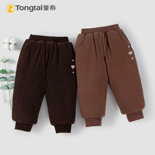 男女宝宝一条过冬加厚棉裤 儿童260克夹棉束脚保暖裤 新款 童泰冬季
