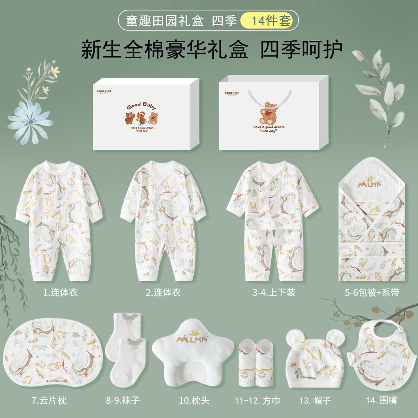 A类纯棉礼盒婴幼儿套装新生儿衣婴儿礼盒